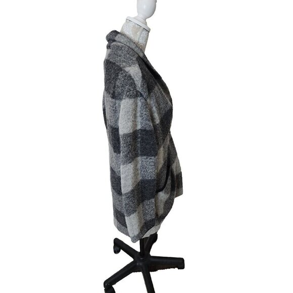 Wilfred Free Coat Off Duty Aritzia Gray Plaid Wool Jacket Women's Small - Picture 3 of 10